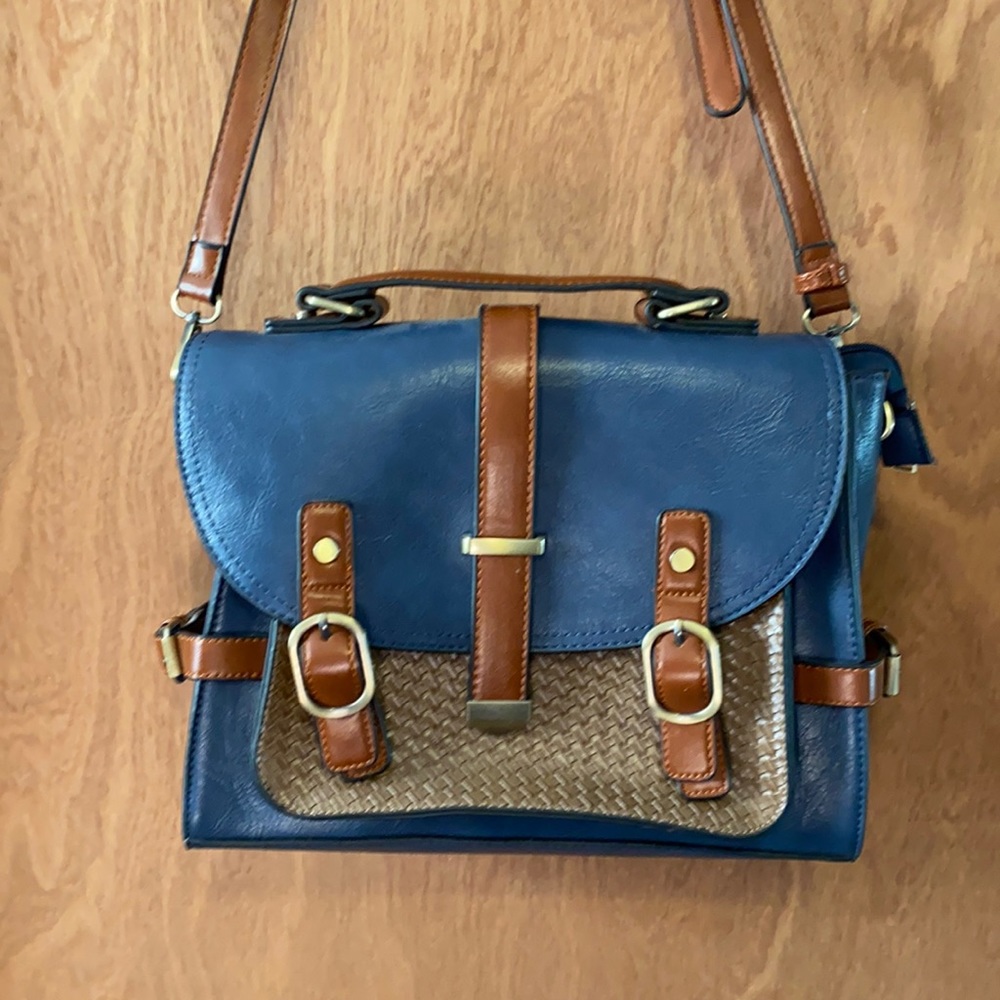 ModCloth purse-blue and tan, never used.